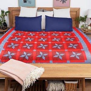Simple Country styled Star FINISHED QUILT – Queen size
