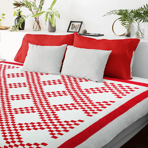 Red & White Triple Irish Chain – Best Seller FINISHED QUILT
