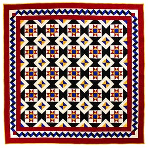 Unique Ohio Star based design – Great Borders – FINISHED QUILT Ready to be loved