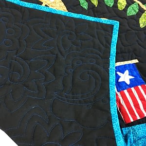 Hand Applique Lone Star with Patriotic accents FINISHED QUILT