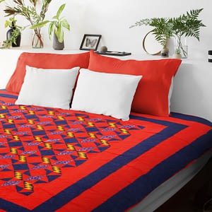Abstract design, Small Patchwork FINISHED QUILT – Masculine look and colors