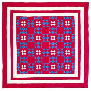 Graphic Red, White & Blue quilt – FINISHED QUILT – Great masculine look