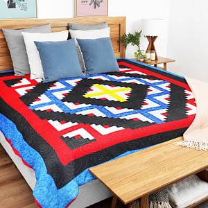 Incredible Log Cabin FINISHED QUILT Fun Masculine looking quilt will be Loved