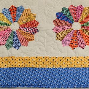 Dresden Plate Heirloom Quilted Finished Quilt – Queen size – Muse see details