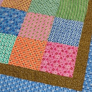 Cozy Country Patchwork Multi – Color FINISHED QUILT – scrap quilt – Twin Size