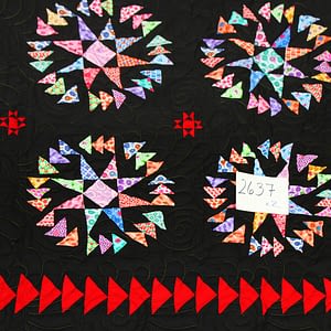 Amish Style Stars with Flying Geese FINISHED QUILT – Queen Size – Great Borders