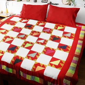 Traditional Patchwork Basket – Scrap style FINISHED QUILT